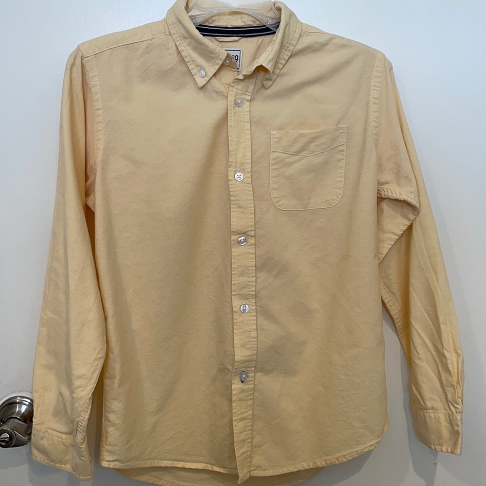Yellow boys button down shirt